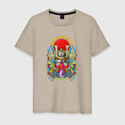 Мифический демон самурай – Мужская футболка хлопок с принтом купить со скидкой в -20%