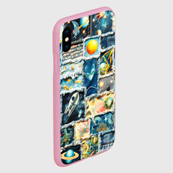 Чехол для iPhone XS Max матовый Космические обитатели - пэчворк - фото 2
