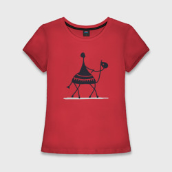 Женская футболка хлопок Slim Бедуин на верблюде