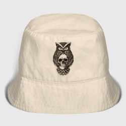 Мужская панама хлопок Сова на черепе