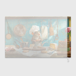 Флаг 3D Крыса шеф повар на кухне - фото 2