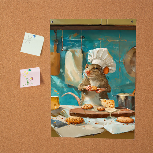 Постер Крыса шеф повар на кухне - фото 2