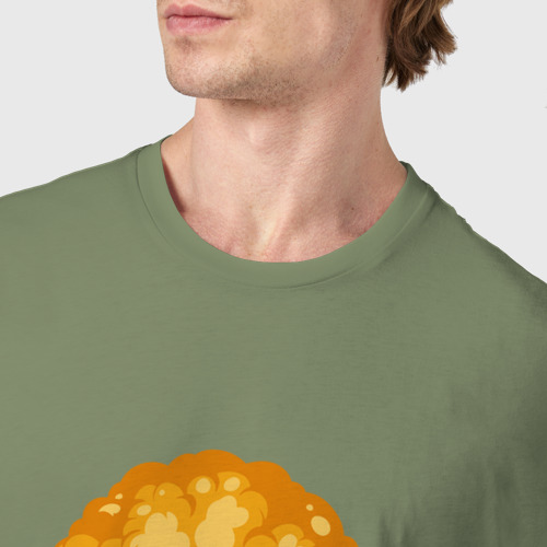 Мужская футболка хлопок For democracy - Helldivers meme, цвет авокадо - фото 6