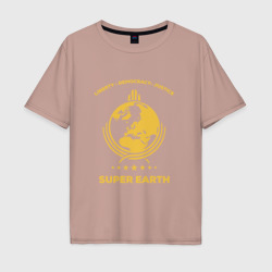 Мужская футболка хлопок Oversize Super earth