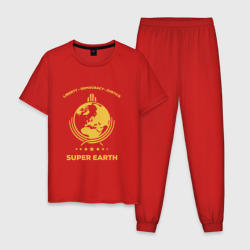 Мужская пижама хлопок Super earth