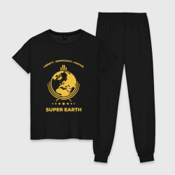 Женская пижама хлопок Super earth
