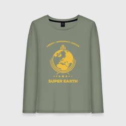 Женский лонгслив хлопок Super earth