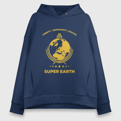 Женское худи Oversize хлопок Super earth