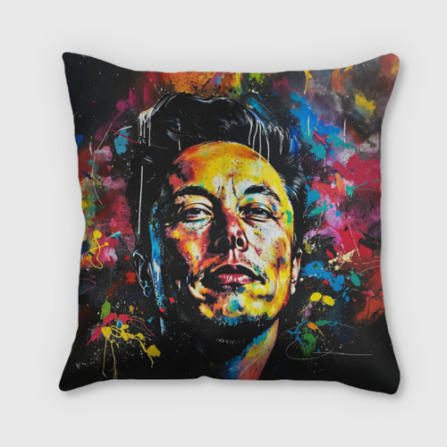 Подушка 3D Граффити портрет Илона Маска