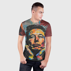 Мужская футболка 3D Slim Илон Маск граффити портрет - фото 2