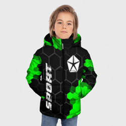Зимняя куртка для мальчиков 3D Jeep green sport hexagon - фото 2
