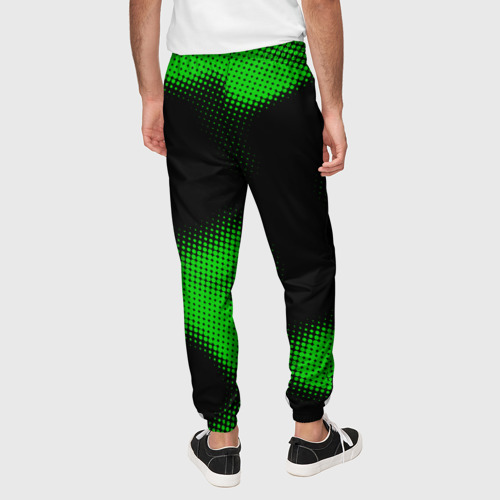 Мужские брюки 3D с принтом Napoli sport halftone, вид сзади #2