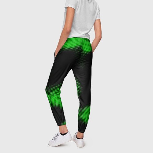 Женские брюки 3D с принтом Napoli sport halftone, вид сзади #2
