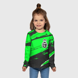 Детский лонгслив 3D Real Madrid sport green - фото 2