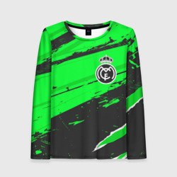 Женский лонгслив 3D Real Madrid sport green