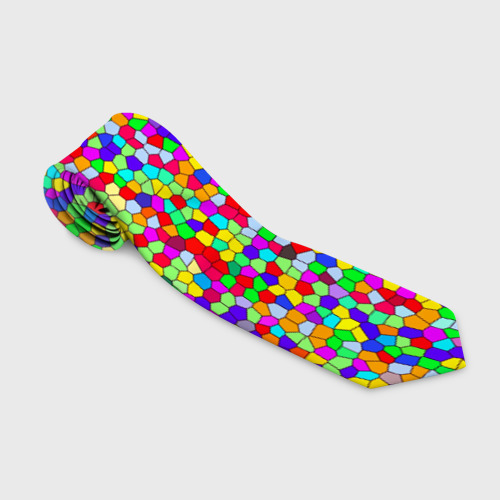 Галстук 3D Разноцветная мелкая мозаика