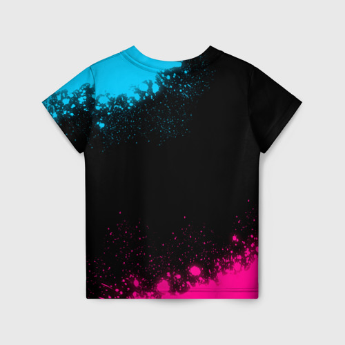 Детская футболка 3D Atletico Madrid - neon gradient, цвет 3D печать - фото 2