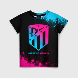 Детская футболка 3D Atletico Madrid - neon gradient