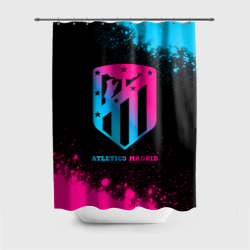 Штора 3D для ванной Atletico Madrid - neon gradient