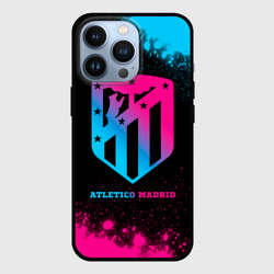 Чехол для iPhone 13 Pro Atletico Madrid - neon gradient