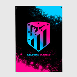 Постер Atletico Madrid - neon gradient
