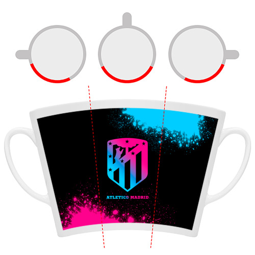 Кружка Латте Atletico Madrid - neon gradient - фото 6