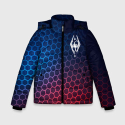 Зимняя куртка для мальчиков 3D Skyrim неоновые соты