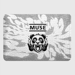 Картхолдер с принтом Muse рок панда на светлом фоне - фото 2