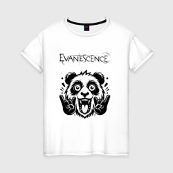 Evanescence - rock panda – Женская футболка хлопок с принтом купить со скидкой в -20%