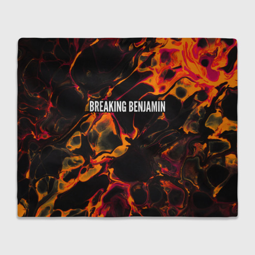 Плед 3D Breaking Benjamin red lava, цвет 3D (велсофт)