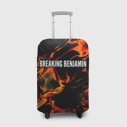 Чехол для чемодана 3D Breaking Benjamin red lava