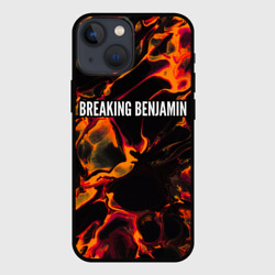 Чехол для iPhone 13 mini Breaking Benjamin red lava