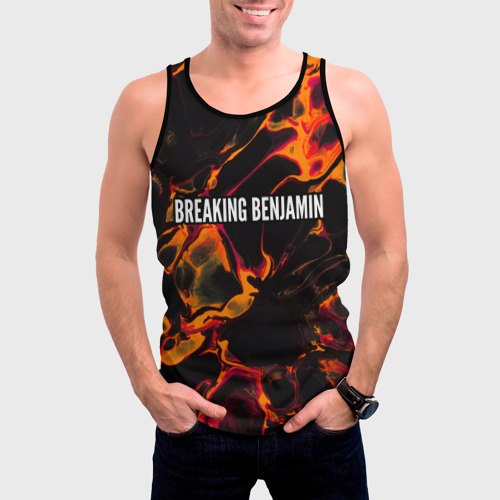 Мужская майка 3D Breaking Benjamin red lava, цвет 3D печать - фото 3