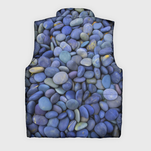 Мужской жилет утепленный 3D Камни голубые, цвет черный - фото 2