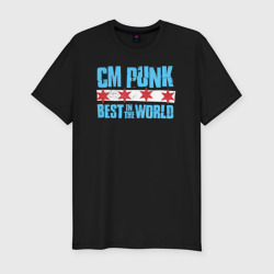 Мужская футболка хлопок Slim Cm Punk - Best in the World