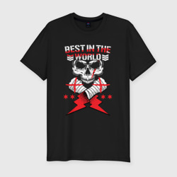 Мужская футболка хлопок Slim Cm Punk Bullet Club