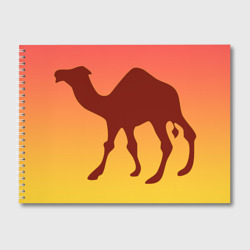 Альбом для рисования Коричневый силуэт верблюда