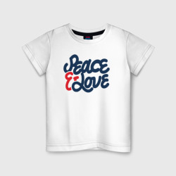 Детская футболка хлопок Love peace