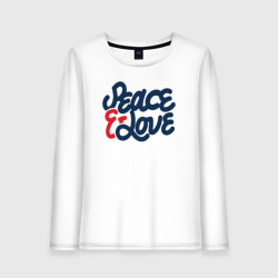 Женский лонгслив хлопок Love peace