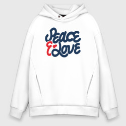 Мужское худи Oversize хлопок Love peace