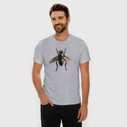 Мужская футболка хлопок Slim Гигантская муха - фото 2