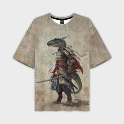 Самурай динозавр  – Мужская футболка oversize 3D с принтом купить со скидкой в -50%