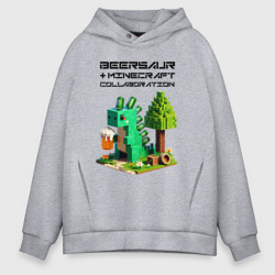 Мужское худи Oversize хлопок Collaboration of Minecraft and beersaur - ai art