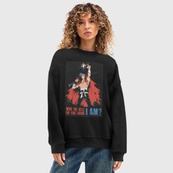 Женский свитшот oversize без начеса хлопок Гуррен-Лаганн Камина - фото 2