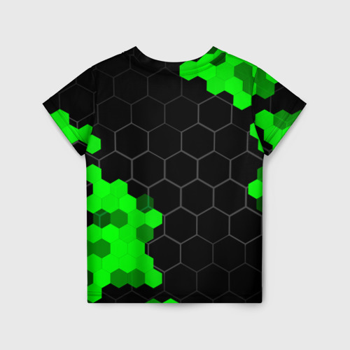 Детская футболка 3D Peugeot green sport hexagon, цвет 3D печать - фото 2
