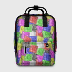 Женский рюкзак 3D Разноцветные презервативы