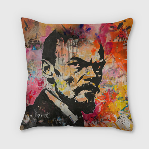 Подушка 3D Граффити портрет Владимира Ленина