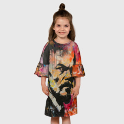 Детское платье 3D Граффити портрет Владимира Ленина - фото 2