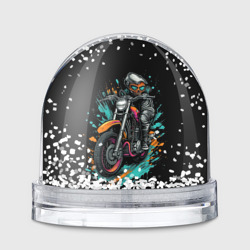 Ретро-мотоцикл старый арт – Игрушка Снежный шар с принтом купить со скидкой в -20%