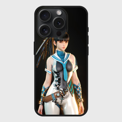 Чехол силиконовый для Apple iPhone 15 Pro матовый Красотка Ева stellar blade